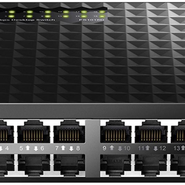 Switch de Rede 16 Portas 10/100Mbps UnManaged - CUDY