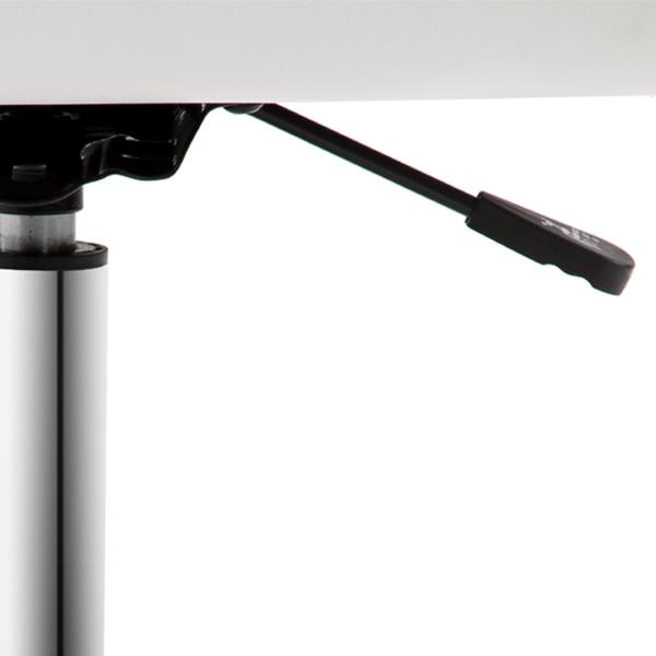 Cadeira de Escritório sem Apoio para os Braços Cadeira de Escritório Giratória com Altura Ajustável 48x52x78 - 90 cm Branco