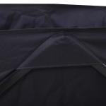 Carrinho de Transporte Dobrável com Rodas Giratórias 360° e Guiador Ajustável 59 - 89 cm para Campismo Praia 108x55x61 - 91 cm Preto