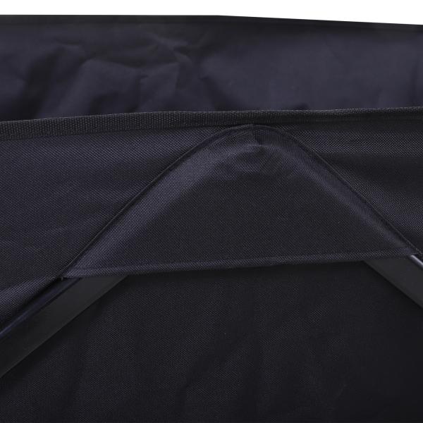 Carrinho de Transporte Dobrável com Rodas Giratórias 360° e Guiador Ajustável 59 - 89 cm para Campismo Praia 108x55x61 - 91 cm Preto