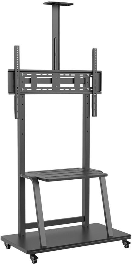 Suporte de Chão ECO c/ Rodas / Bandeja de DVD e Suporte Câmera p/ Monitor/TV de 37~100 - AISENS