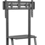 Suporte de Chão ECO c/ Rodas / Bandeja de DVD e Suporte Câmera p/ Monitor/TV de 37~100 - AISENS