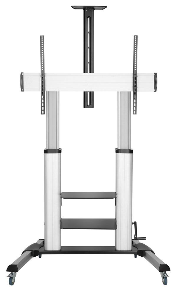 Suporte de Chão Portátil p/ TV 100Kg 100 (Preto/Prateado) - AISENS