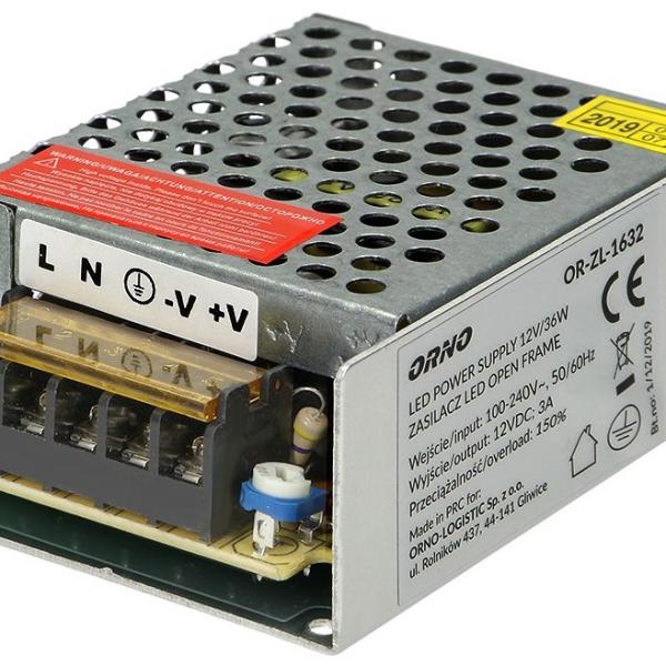 Fonte Alimentação Comutada 12VDC 35W 3A - CLOSED FRAME