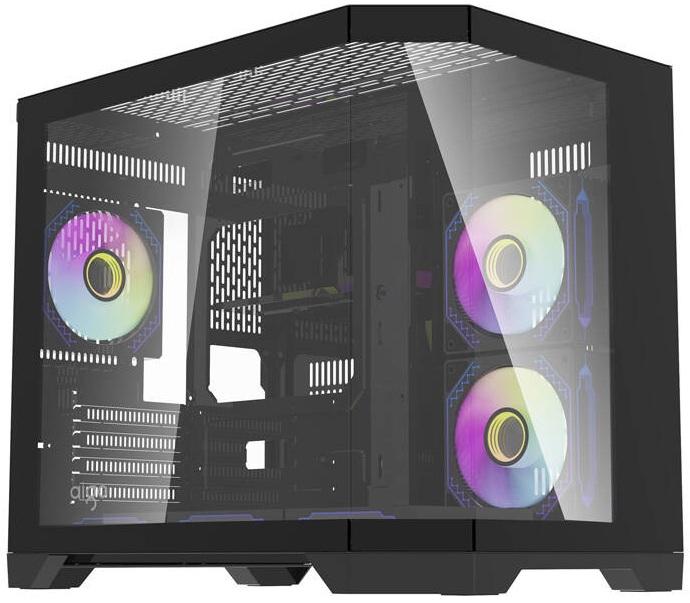 Caixa Micro - ATX + 6 Ventoinhas aRGB FT418 (Preto) - DARKFLASH