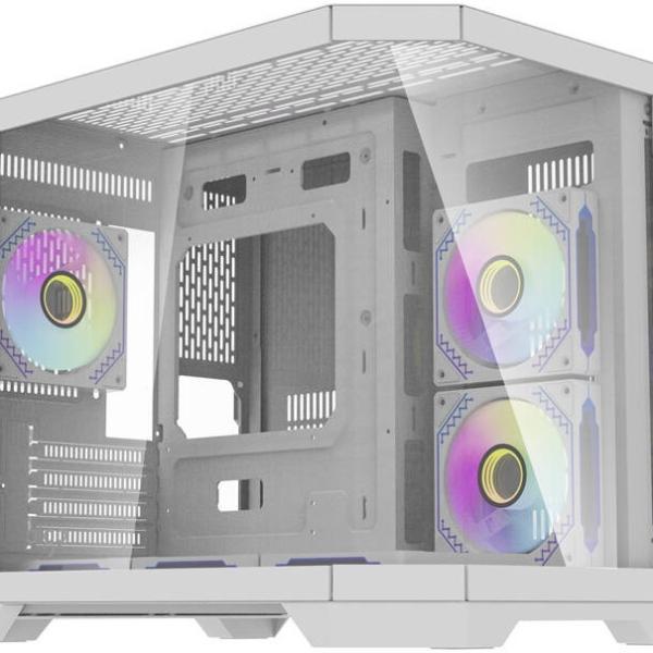 Caixa Micro - ATX + 6 Ventoinhas aRGB FT418 (Branco) - DARKFLASH