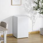 Mini Frigorífico 91 L com Congelador, Frigorífico Silencioso, Frigorífico Pequeno para Colocar Sob Bancada com Temperatura Regulável e Porta Reversível, Prateleiras Ajustáveis, Branco