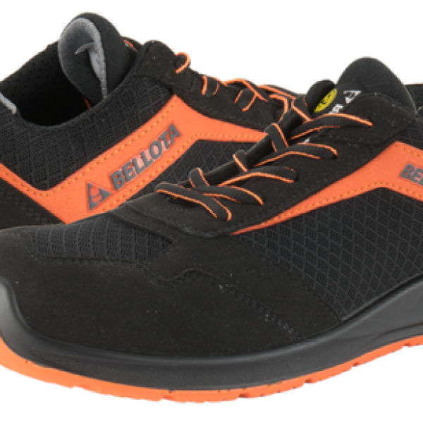 Sapatos de Segurança Flex Preto/Laranja (Tamanho 41) - Par