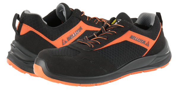 Sapatos de Segurança Flex Preto/Laranja (Tamanho 43) - Par