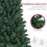 Árvore de Natal Artificial 180 cm com 760 Ramos de Arame de Memória e Base Recolhível Árvore de Natal Verde