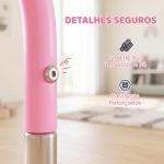 Barra de Ginástica para Crianças com Altura Ajustável em 5 Níveis Anéis e Dobrável 148x105x88 - 128 cm Rosa