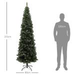 Árvore de Natal 225 cm Árvore de Natal Artificial com 980 Ramos e Suporte de Metal Árvore de Natal para Interior Verde