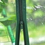 Estufa Transparente de Jardim Estufa de Plantas de 3 Níveis com Prateleiras Estrutura de Aço 143x143x195cm Transparente e Verde