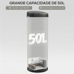 Caixote do Lixo Automático 50 L com Sensor Infravermelho, Fecho Automático, Antidedadas, Aço Inoxidável, Preto