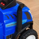 Trator para Crianças de 12 - 36 Meses com Reboque Removível Carro Andador com Buzina Farol Pá e Ancinho Carga 25kg 91x29x44cm Azul