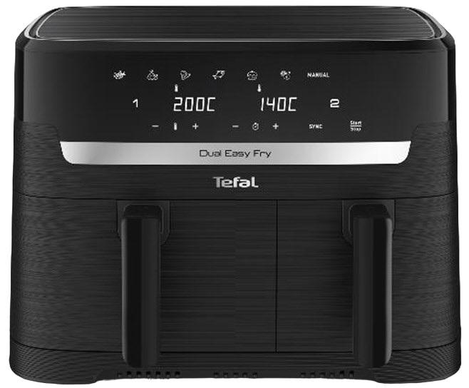 Fritadeira Air Fryer Dual Easy Fry Essencial 8.3L 2700W (Preto) - TEFAL