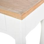 Mesa Consola Mesa Auxiliar com 2 Gavetas para Entrada Corredor Sala de Estar 87x34x78,5cm Branco e Madeira