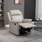 Poltrona Relax Reclinável até 135º com Apoio para os Pés Encosto Alto 78x96x102 cm Cinza