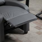 Poltrona de Massagem Reclinável com 2 Zonas de Massagem 8 Programas e 5 Níveis de Intensidade 68x88x98 cm Cinzento