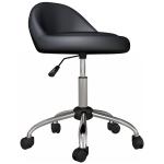 Banco com Rodas Banco Giratório com Altura Ajustável Cosmética Dentista Cabeleireiro Ø50x63 - 83 cm Preto