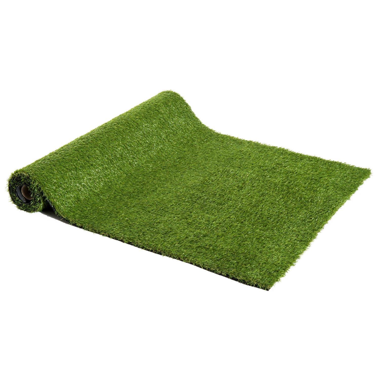 Relva Artificial 25 mm Rolo de Relva Artificial 300x100 cm Realista com Orifícios de Drenagem para Varanda Jardim Pátio Verde