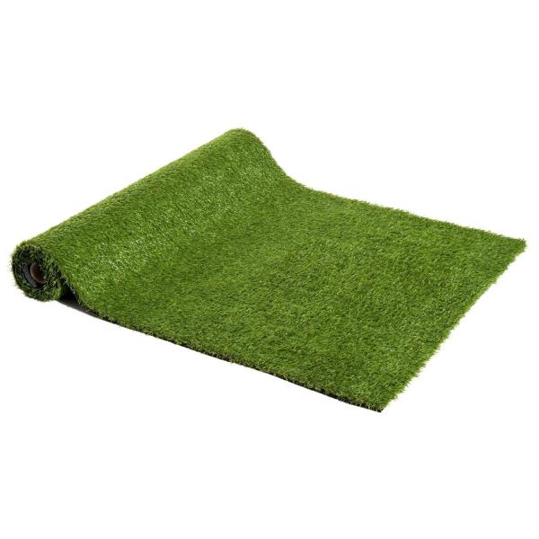 Relva Artificial 25 mm Rolo de Relva Artificial 300x100 cm Realista com Orifícios de Drenagem para Varanda Jardim Pátio Verde