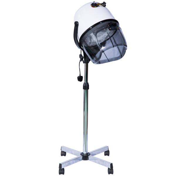 Secador de Cabelo de Coluna de Cabeleireiro com pé e viseira 1180 W potência 65x65x(115 - 165) cm Prata