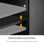 Ilha de Cozinha com Rodas 2 Gavetas 4 Portas Suporte para Temperos e Barra Lateral 111x44,5x82,5 cm Preto e Madeira