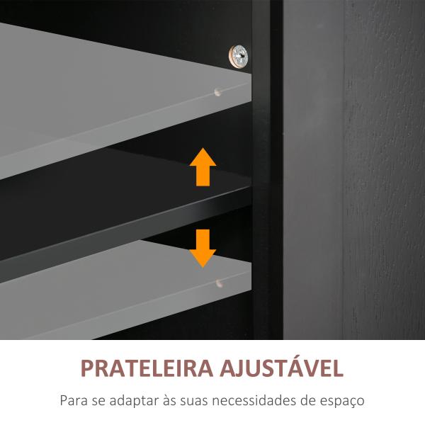 Ilha de Cozinha com Rodas 2 Gavetas 4 Portas Suporte para Temperos e Barra Lateral 111x44,5x82,5 cm Preto e Madeira