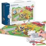 Play Puzzle Colorir 2 Faces 48 Pcs Construções - GIROS