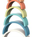Torre Empilhar Arco Íris 7 Pcs Bio Plástico Giros - GIROS