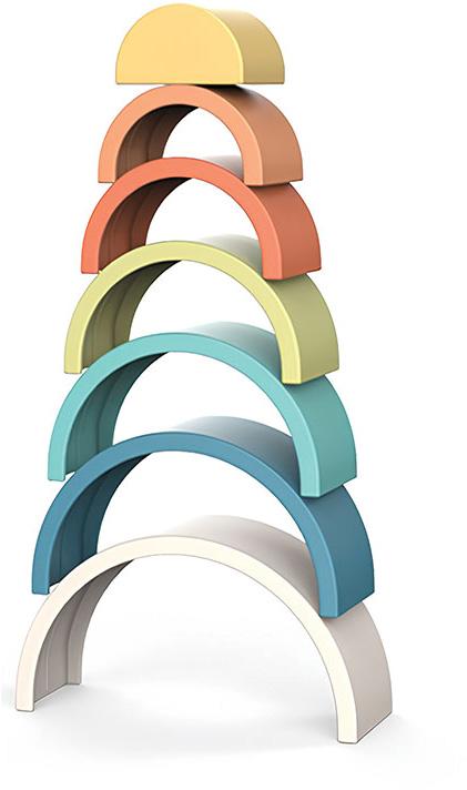 Torre Empilhar Arco Íris 7 Pcs Bio Plástico Giros - GIROS