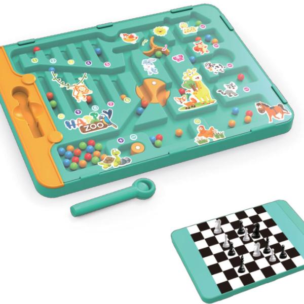 Jogo 2 em 1 Zoo e Xadrez - GIROS