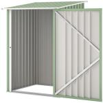 Abrigo de Jardim Metálico 0,92 m² 100x103x160 cm com 1 Porta e Fecho para Armazenamento Ferramentas Verde Claro