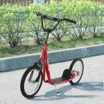 Trotinete com Guiador Ajustável 2 Pneus de Borracha Insufláveis com Travagem Dupla e Rodas 16" 139x58x90 - 96 cm Vermelho