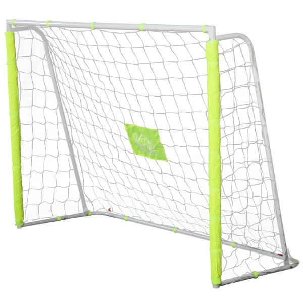 Baliza de Futebol com Estrutura Metálica e Rede para Treino no Jardim ao Ar Livre 186x62x123 cm Amarelo