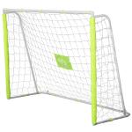 Baliza de Futebol com Estrutura Metálica e Rede para Treino no Jardim ao Ar Livre 186x62x123 cm Amarelo