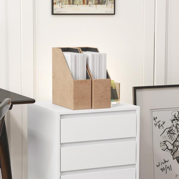 Bloco de Gavetas de Escritório com 4 Gavetas Bloco de Gavetas para Secretária com Rodas Arquivador Móvel 46x40x65 cm Branco