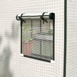 Cobertura de Substituição para Estufa 140x143x190 cm com Janela Porta Anti - UV Proteção de Plantas para Jardim Branco