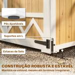 Armário de Jardim de Madeira 105x55x179 cm Abrigo de Exterior com Portas 4 Prateleiras Extraíveis Teto Metal Galvanizado Madeira