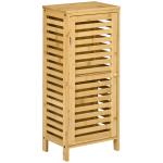 Armário Auxiliar Casa de Banho de Bambu Armário Casa de Banho com Prateleiras Ajustáveis Anti - Tombo 30x19,9x70 cm Madeira