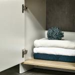 Móvel para Lavatório Pousar Móvel Casa de Banho Moderno com Prateleiras Abertas e Armário 77x45x60 cm Branco e