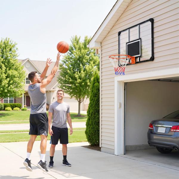 Tabela de Basquetebol de Parede com Quadro e Estrutura de Aço para Utilização em Interiores e Exteriores 113x61x73 cm Preto
