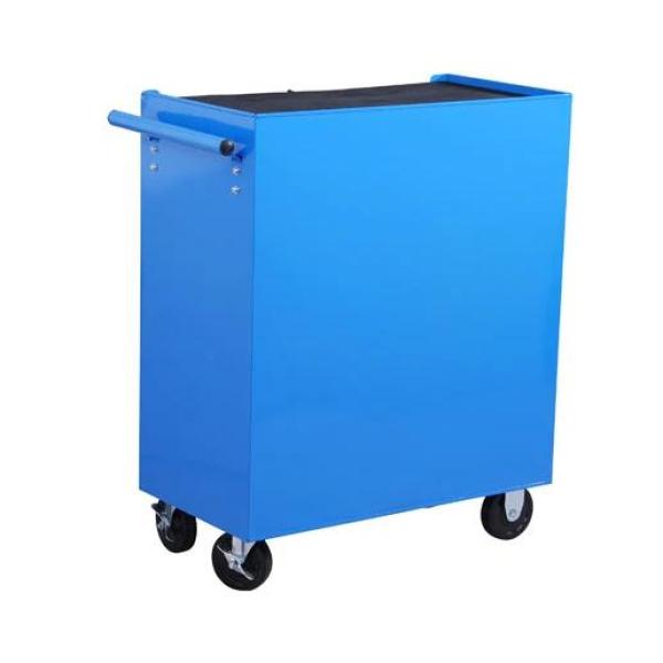 Carrinho de Ferramentas para Oficina com Rodas e 5 Gavetas Fechadura e Alça Lateral 67,5x33x77 cm Vermelho