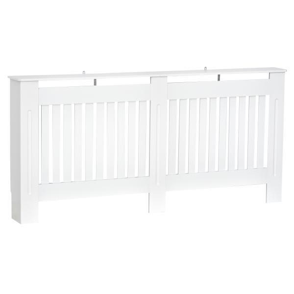 Cobertura Radiador Moderna de MDF com Prateleira Superior para Sala de Estar Dormitório Escritório 172x19x81 cm Branco