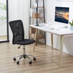 Cadeira de Escritório de Malha Giratória sem Apoio para os Braços com Altura Ajustável Carga 43x58x90 - 100 cm Preto