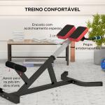 Cadeira Romana para Hiperextensões com Altura e Encosto Reguláveis, 120 kg, para Treino de Abdominais e Costas