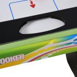 Mesa de Jogos Dobrável 4 em 1 Matraquilhos Hóquei de Mesa Bilhar Pingue - Pongue e Acessórios Incluídos 86,5x43,5x64 cm Multicor