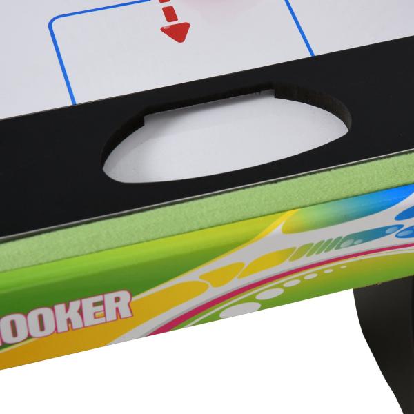 Mesa de Jogos Dobrável 4 em 1 Matraquilhos Hóquei de Mesa Bilhar Pingue - Pongue e Acessórios Incluídos 86,5x43,5x64 cm Multicor