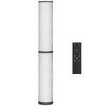 Candeeiro de Pé Moderno Candeeiro de Sala com Brilho Temperaturas de Cor Ajustáveis 3000K - 6000K Controle Remoto Magnético Temporizador para Quarto Escritório Decoração Ø20x135 cm Bege